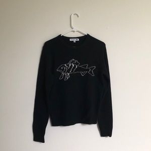 Uniqlo x JW Anderson b&w wool fish sweater